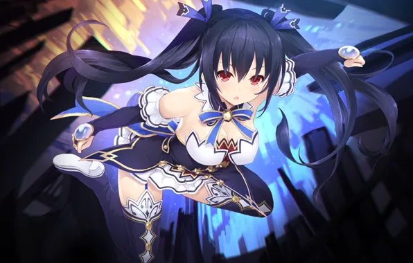 Взгляд, девушка, аниме, hyperdimension neptunia