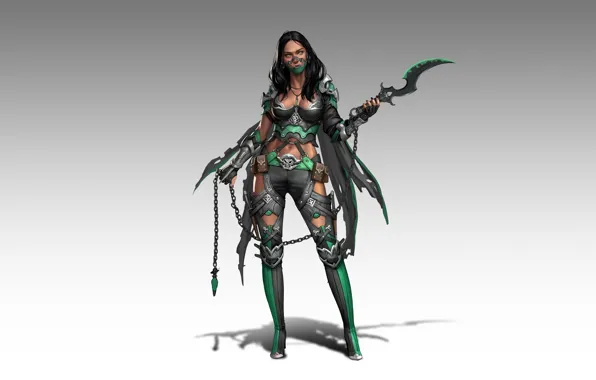 Девушка, Минимализм, Доспехи, Стиль, Girl, Assassin, Style, Фантастика