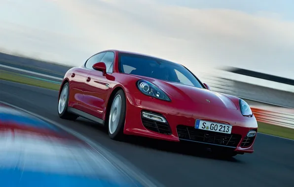 Картинка car, машина, скорость, трасса, speed, track, 1920x1256, 2012 Porsche Panamera GTS