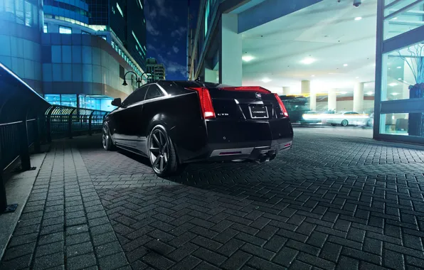 Картинка чёрный, Cadillac, black, CTS-V, кадилак