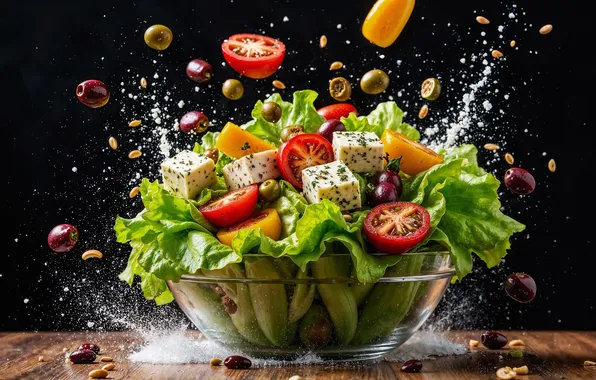 Salad, Food, ai art