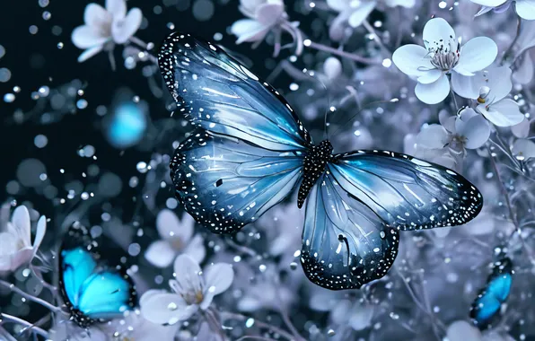 Цветы, Природа, Бабочка, Цветок, Бабочки, Обои, Разное, Обои 4К