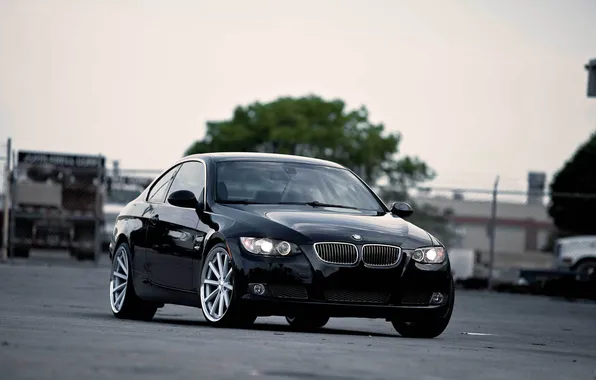 Картинка чёрный, бмв, BMW, black, 3 Series