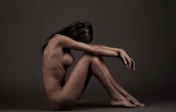 Девушка, секси, поза, тело, обнаженная, ножки, photographer, студия
