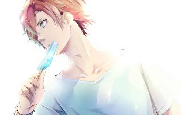 Аниме, арт, мороженое, парень, diabolik lovers