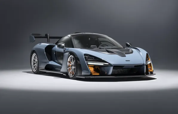 McLaren, суперкар, 2018, Senna, Victory Grey