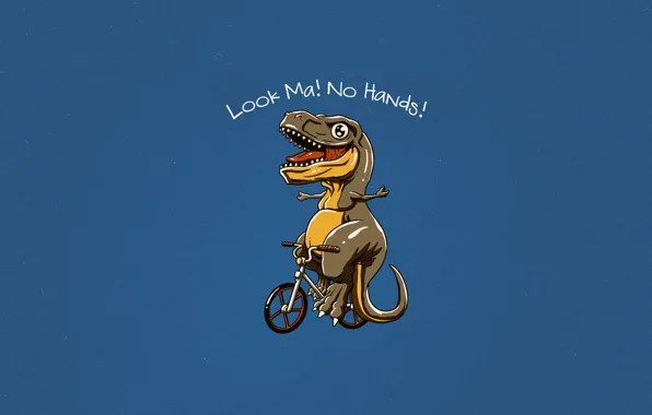Картинка Минимализм, Динозавр, Велосипед, Art, T-Rex, Тираннозавр, Rex, by Vincenttrinidad
