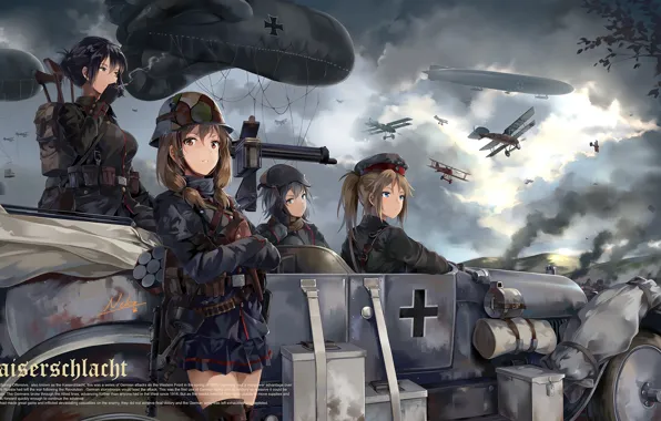 Девочки, арт, солдаты, battlefield