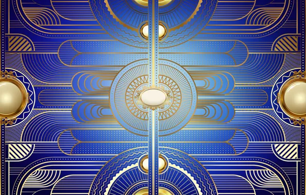 Gold, blue, design and styling
