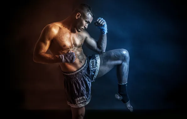 Картинка боец, photographer, World Champion, Olivier Ahpoor, Muay-thai, муай тай, Samuel Andoche