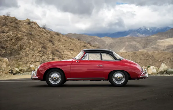 Картинка Porsche, 1959, 356, side view, Porsche 356A 1600 Cabriolet