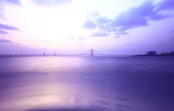 Sky, bridge, water, clouds, India, long exposure, Shivaji Park, Dadar