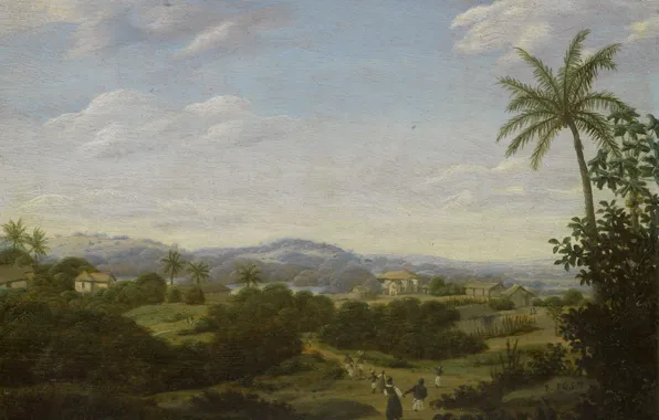 Масло, картина, Франс Пост, 1680, Frans Post, Бразильский Пейзаж