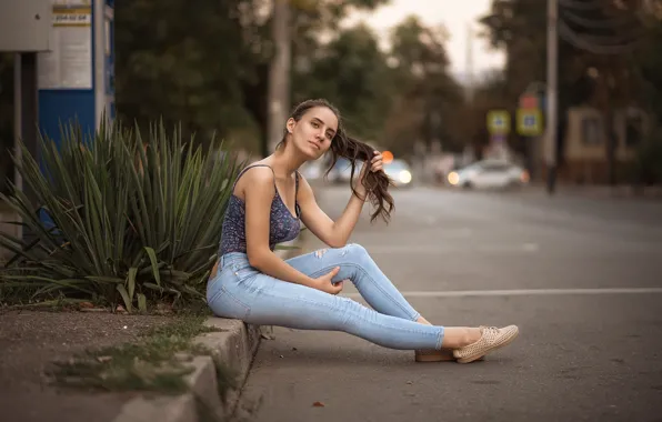 Model, pretty, pose, sit, Галяев Евгений