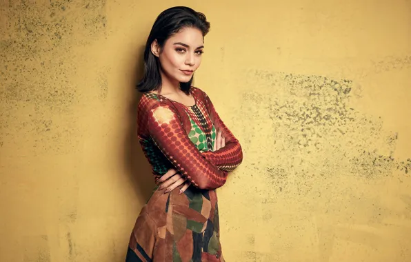 Взгляд, девушка, поза, ногти, Vanessa Hudgens