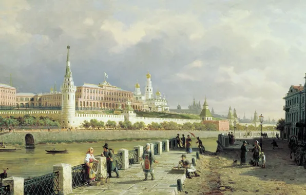 Картина, Верещагин, Вид Московского кремля