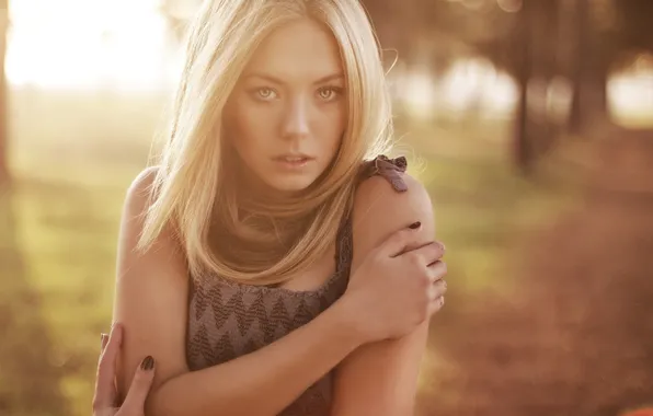 Взгляд, девушка, блондинка