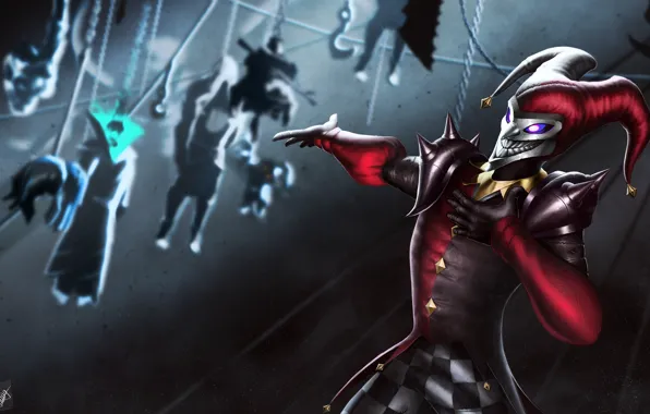 Джокер, клоун, League of Legends, shaco, шут, Demon Jester