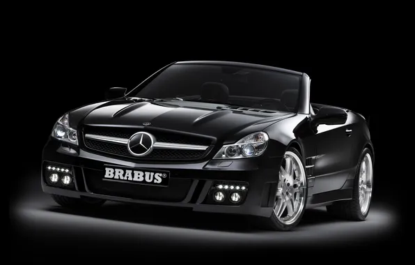 Картинка фон, черный, Mercedes-Benz, Brabus, мерседес, брабус, SL-Class, R230