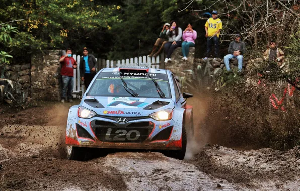 Картинка грязь, rally, wrc, hyundai, portugal, i20, 2014