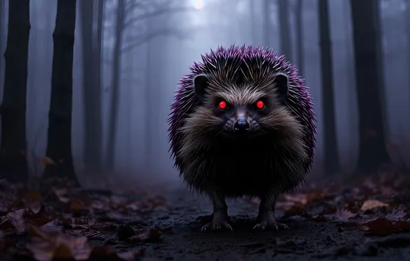 Картинка forest, fog, hedgehog