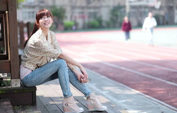 Улыбка, позитив, азиатка, милашка, asian, cutie, asian girls, азиатские девушки