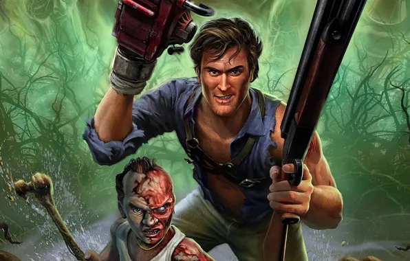Оружие, парень, карлик, ожоги, Evil Dead: Regeneration