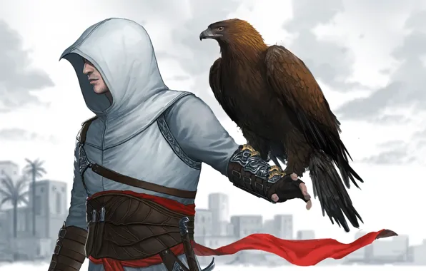 Птица, Eagle, Assassin, Assassin's Creed, Альтаир, Bird, Альтаир ибн Ла-Ахад, Character