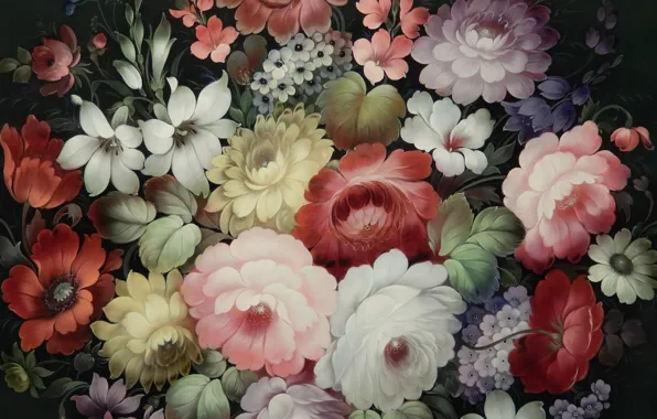 Макро, фон, widescreen, wallpaper, роспись, широкоформатные, background, поднос