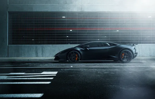 Car, black, street, hq wallpaper, William Stern, Lamborghini Huracan