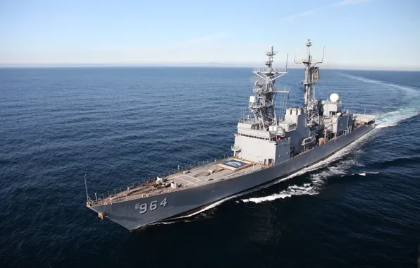 Картинка Tomahawk, destroyer, Spruance-class destroyer, US Navy, Mark 36 SRBOC, ASROC, 54 calibre Mark 45 dual …