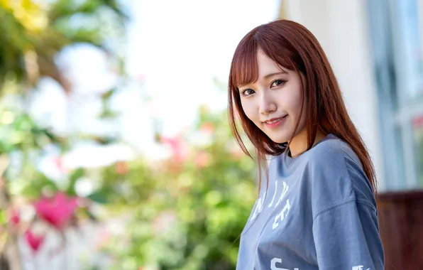 Beautiful, Asian, Model, Smile, Woman, Pretty, Japanese, Red Hair