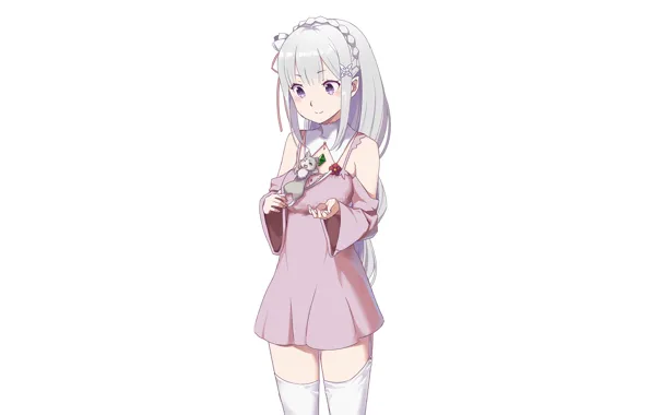 Girl, sexy, thighhighs, long hair, dress, anime, beautiful, pretty