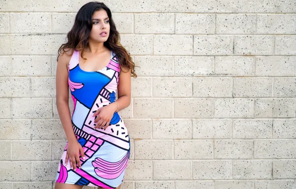 Картинка лицо, стиль, фон, модель, волосы, платье, красотка