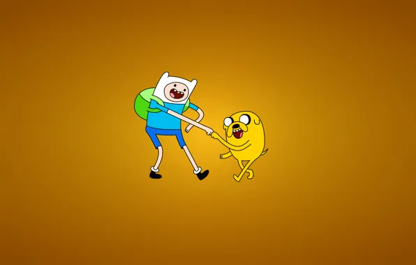 Картинка радость, собака, двое, Adventure Time with Finn &ampamp; Jake, Время приключений с Финном и Джейком