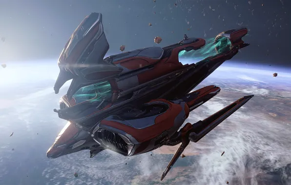 Космос, космический корабль, звездолёт, Warframe