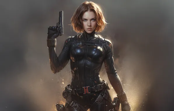 Girl, Marvel, Black Widow, Ai Art, AI Generated