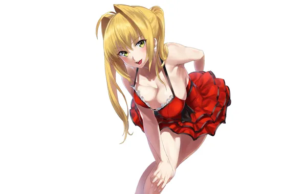 Картинка anime, mini dress, sexy, attractive, dress, boobs, handsome, cleavage