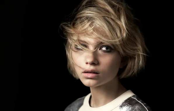 Портрет, прическа, блондинка, черный фон, фотосессия, Tavi Gevinson, Nick Hudson, Rush