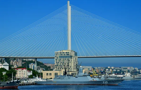 Мост, порт, Владивосток