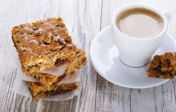 Кофе, пирог, чашка, выпечка, coffee, pie, baking