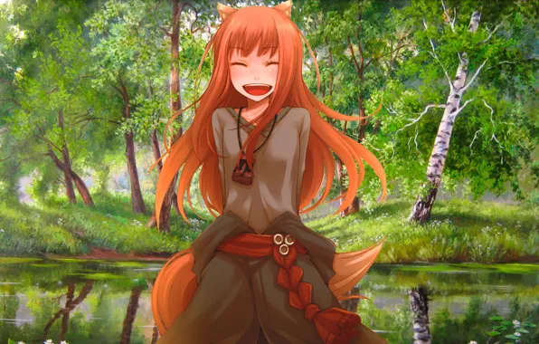 Холо, spice and wolf, Волчица и Пряности, Обои на Рабочий Стол