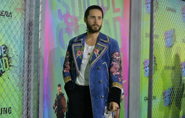 Фон, стена, портрет, наряд, актёр, Joker, Джаред Лето, Jared Leto