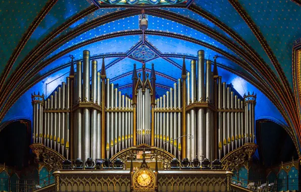 Картинка трубы, Канада, орган, Собор Монреальской Богоматери