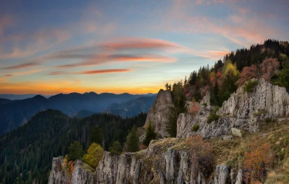 Картинка закат, горы, природа