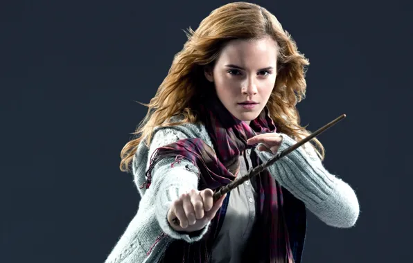 Девушка, актриса, Эмма Уотсон, Emma Watson, Гермиона, палочка