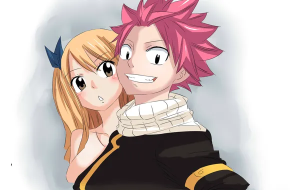 Пара, Fairy Tail, Люси, Нацу Драгнил, Хвост феи