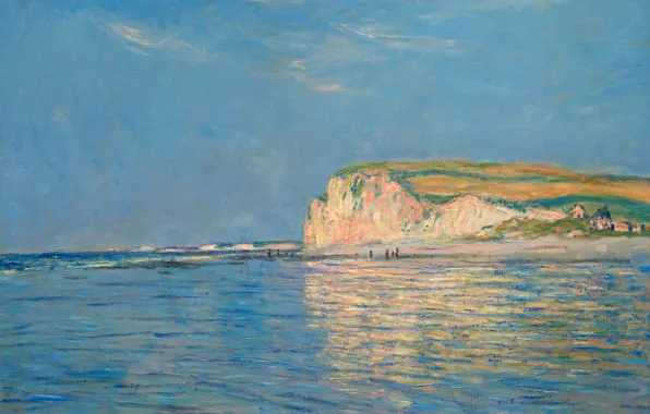 Пейзаж, картина, Клод Моне, Отлив в Пурвиле