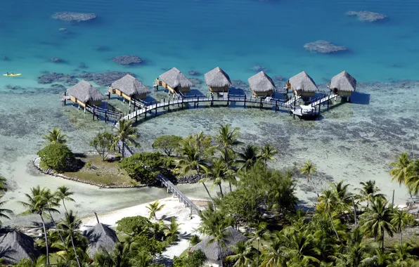 Картинка пляж, океан, отель, экзотика, Cook Islands, Rarotonga, Muri Beach, Maihi