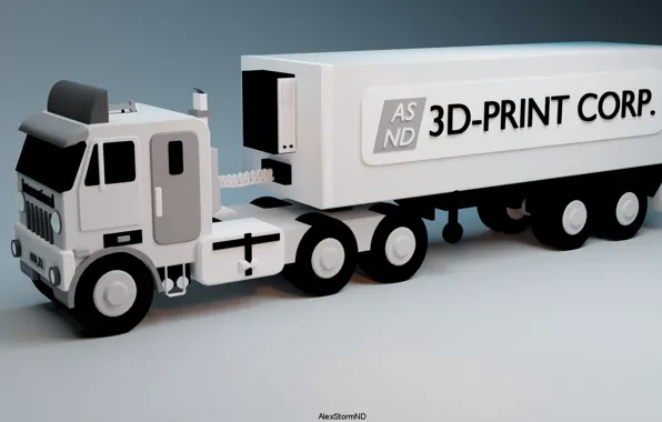 Грузовик, international, Фура, AlexStormND, ASND, 3d print